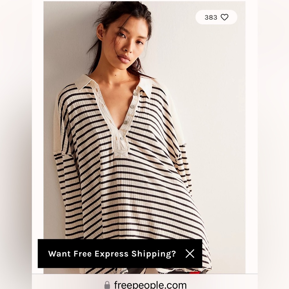 NWOT Free People-All For You Polo